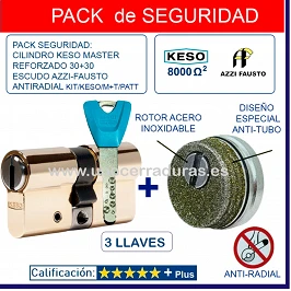 PACK KESO 8000 MASTER REFORZADO 30+30 + ESCUDO AZZI FAUSTO ORO