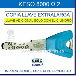 LLAVE Adicional con bombillo KESO 8000 OMEGA 2 Extralarga Color