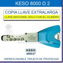 LLAVE Adicional con bombillo KESO 8000 OMEGA 2 Extralarga Color