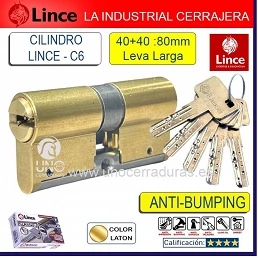 Bombillo C6 LINCE 40X40:80mm Latonado Antibumping