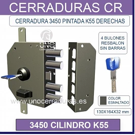 CERRADURA CR 3450 CILINDRO TITAN K55 PINTADA DERECHA