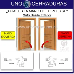 CERRADURA CR 3450 CROMADA DERECHAS