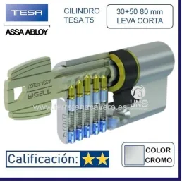 BOMBILLO TESA TE-5 5200 30+50 80mm LEVA CORTA NIQUEL
