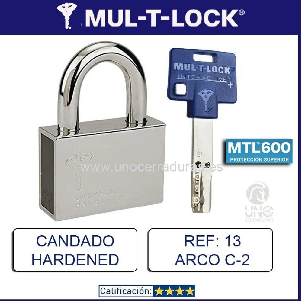 CANDADO MULTLOCK HARDENED C-2 REF 13 E2 INTERACTIVO+