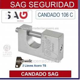 CANDADO SAG 106C ACERO INOXIDABLE AISI 303