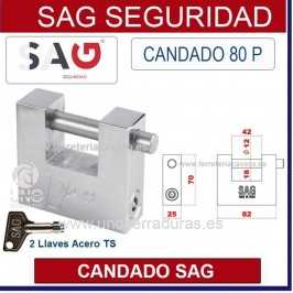 CANDADO SAG 80P ACERO INOXIDABLE AISI 303