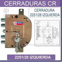 CERRADURA CR 2251/28 ACORAZADA 5 LLAVES IZQUIERDA