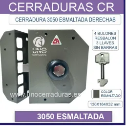 CERRADURA CR 3050 PINTADA DERECHAS SIN BARRAS