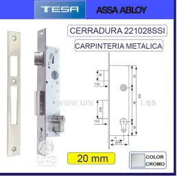 CERRADURA METALICA 2210 PIC/PAL.DES.S/CER 20MM INX 221028SSI