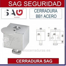 CERRADURA PERSIANA SAG ACERO CROMADO BB1