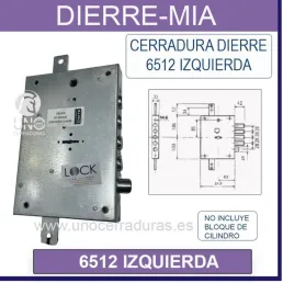 CERRADURA SEGURIDAD ATRA/MIA 6512 IZQUIERDAS