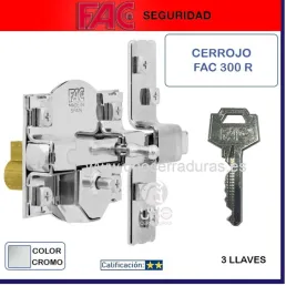 CERROJO FAC 300R 80 CROMADO