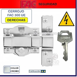 CERROJO FAC NIQUEL 300 UNION ELECTRICA DERECHAS