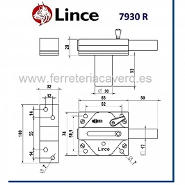 CERROJO LINCE 7930R HL DORADO ANTIBUMPING