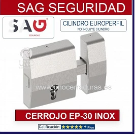 CERROJO SAG EP30 ACERO INOX para CILINDRO EUROPERFIL