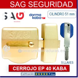 CERROJO SAG EP40 ORO ROTOR KABA EXPERT PLUS 5 LLAVES
