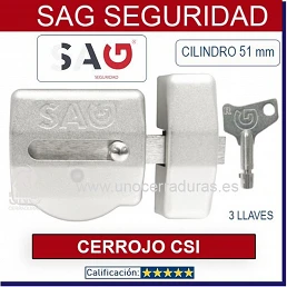 cerrojo SAG CSI-DB latonado AACP0042 : : Bricolaje y herramientas