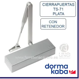 CIERRAPUERTAS DORMA TS-71 BRAZO RETENEDOR PLATA