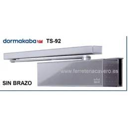 CIERRAPUERTAS DORMA TS-92 PLATA SIN BRAZO GUIA