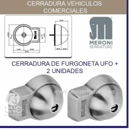 CIERRE FURGONETA MERONI UFO+ 2 Und LLAVES IGUALES