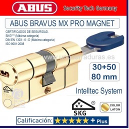 CILINDRO ABUS BRAVUS MX PRO MAGNET 30+50.80mm ORO