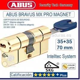 CILINDRO ABUS BRAVUS MX PRO MAGNET 35+35.70mm ORO