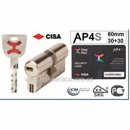 CILINDRO BOMBIN CISA AP4S SICUR 30+30:60mm Lat¢n