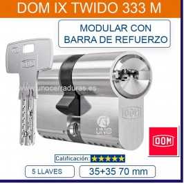 CILINDRO DOM IX Twido 333M 35+35 70mm VdS BZ+SKG Cromo