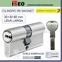 CILINDRO ISEO R6 MG MAGNET D/Embrague 30+30 Cromo