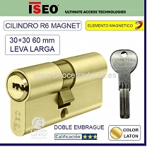 CILINDRO ISEO R6 MG MAGNET D/Embrague 30+30 Laton