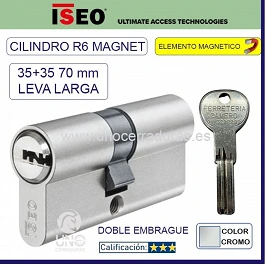 CILINDRO ISEO R6 MG MAGNET D/Embrague 35+35 Cromo
