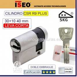 Cilindro ISEO R9 Plus 30+10:40mm Cromo Leva Corta