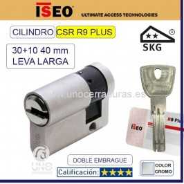 Cilindro ISEO R9 Plus 30+10:40mm Cromo Leva Larga