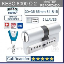 KESO 8000 Omega2 MASTER REFORZADO 30+35:65mm 3 Llaves