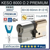 KESO 8000 Omega2 PREMIUM 30+30:60mm ORO 3 Llaves