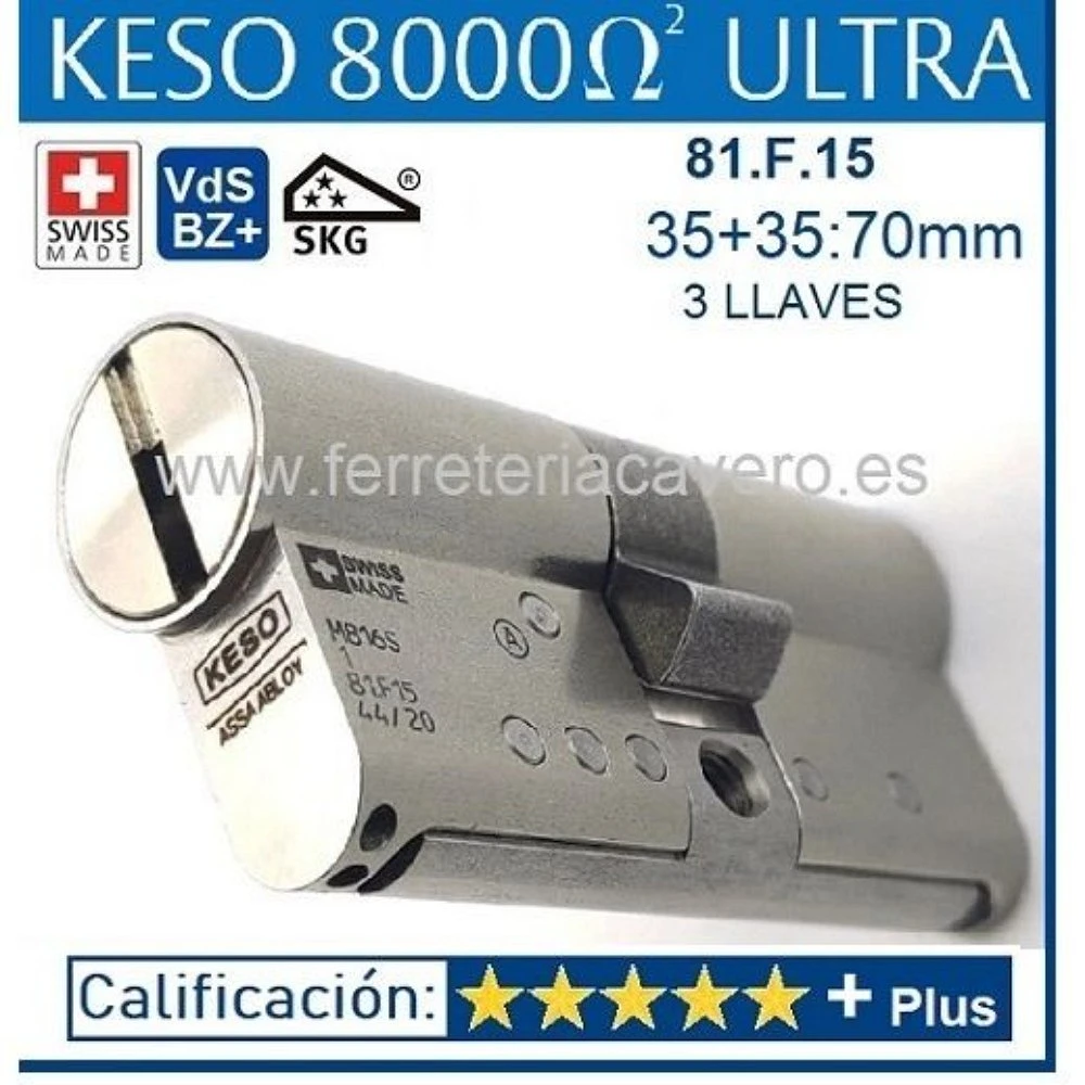 Copia llave adicional Keso 8000 omega 2, Tecemur