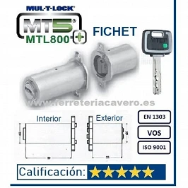 Cilindro MT5 FICHET MULTLOCK MT5+ MTL800 5 Llaves