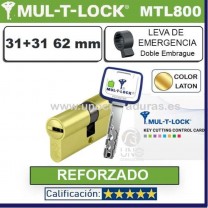 Cilindro MT5+ 31+31 62mm MULTLOCK MTL800 ORO Reforzado D/Embrague