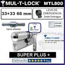Cilindro MT5+ 33+33 66mm MULTLOCK MTL800 SUPER Plus D/Embrague CROMO