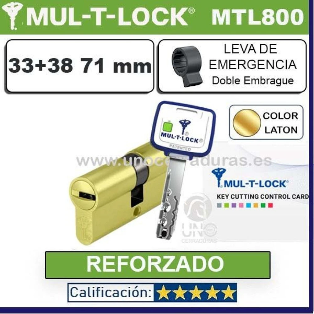 Cilindro MT5+ 33+38 71mm MULTLOCK MTL800 ORO Reforzado-Doble Embrague