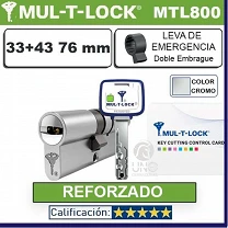 Cilindro MT5+ 33+43 76mm MULTLOCK MTL800 CROMO Reforzado-doble Embrague