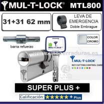 CILINDRO MT5+ SUPER Plus MULTLOCK MTL800 31+31 62mm CROMO D/EMBRAGUE