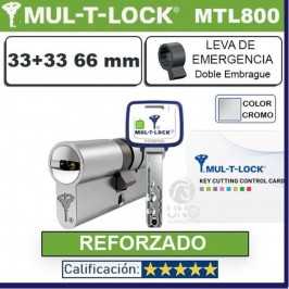 Cilindro MTL800 33+33:66mm MULTLOCK MTL800 CROMO Reforzado Doble embrague