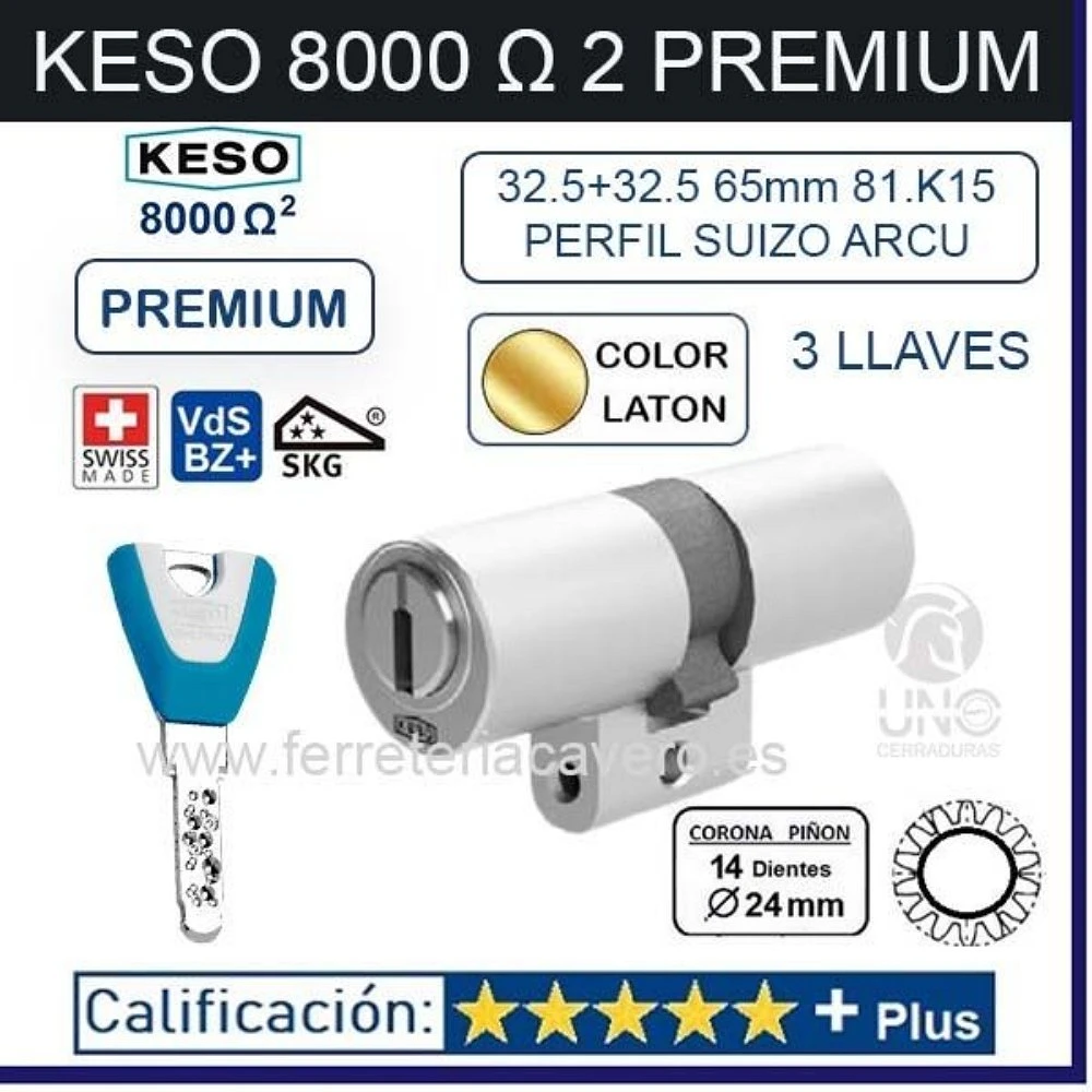 KESO 8000 Ω2 PREMIUM (5 llaves)