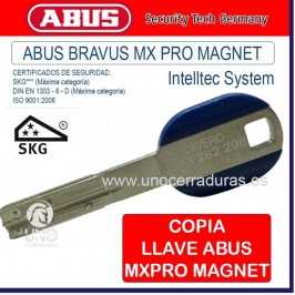 COPIA LLAVE ORIGINAL ABUS BRAVUS MX PRO MAGNET