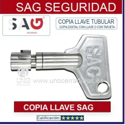 COPIA LLAVE SEGURIDAD TUBO "SAG"