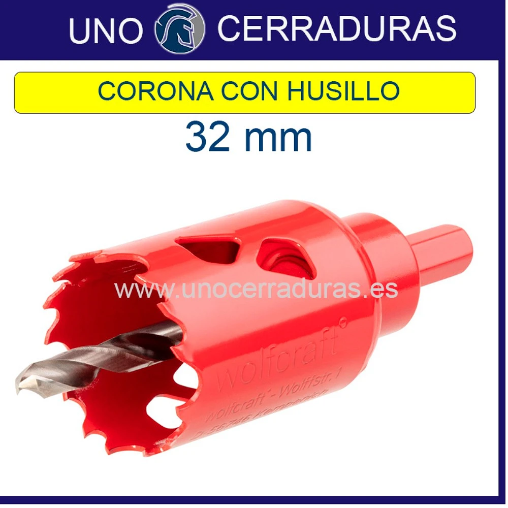 CORONA PERFORADORA BIMETAL 32MM CON ADAPTADOR Y BROCA PILOTO