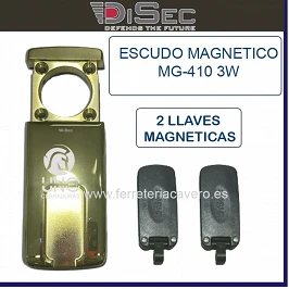 ESCUDO DISEC MG410-3W ORO MAGNETICO 60x115mm CON DOS LLAVES