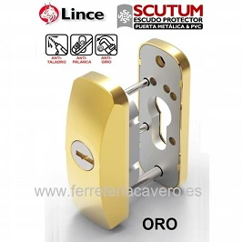 ESCUDO LINCE SCUTUM ORO 90x33x28+10MM