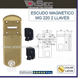 ESCUDO SEGURIDAD BLINDADO DISEC MG220-4WZ.2 LLAVES MAGNETICAS ORO